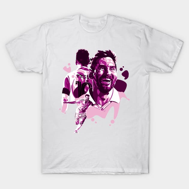 Lionel messi Pink T-Shirt by RJWLTG